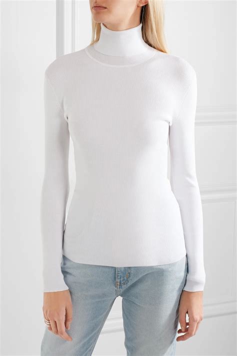 michael kors white turtleneck sweater|Michael Kors Collection Turtleneck Sweaters for Women.